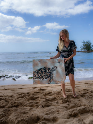 Turtle Drift - Canvas